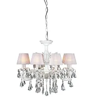 Люстра подвесная Catanzaro OML-30807-08 Omnilux белая на 8 ламп, основание белое в стиле классический Люстра подвесная Catanzaro OML-30807-08 Omnilux белая на 8 ламп, основание белое в стиле классический